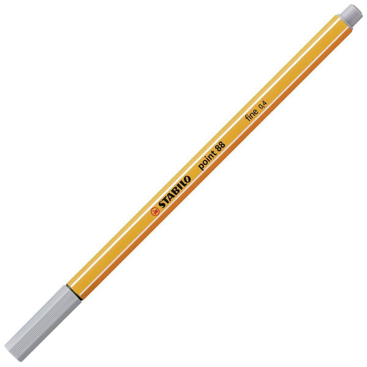 Fineliner - STABILO point 88 - Einzelstift - mittelgrau