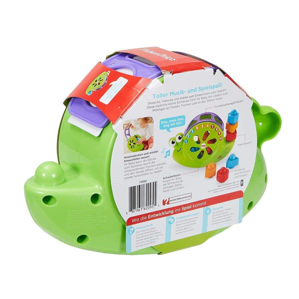 Fisher-Price Babys Musik Schnecke, Steckspielzeug, Stapelspiel