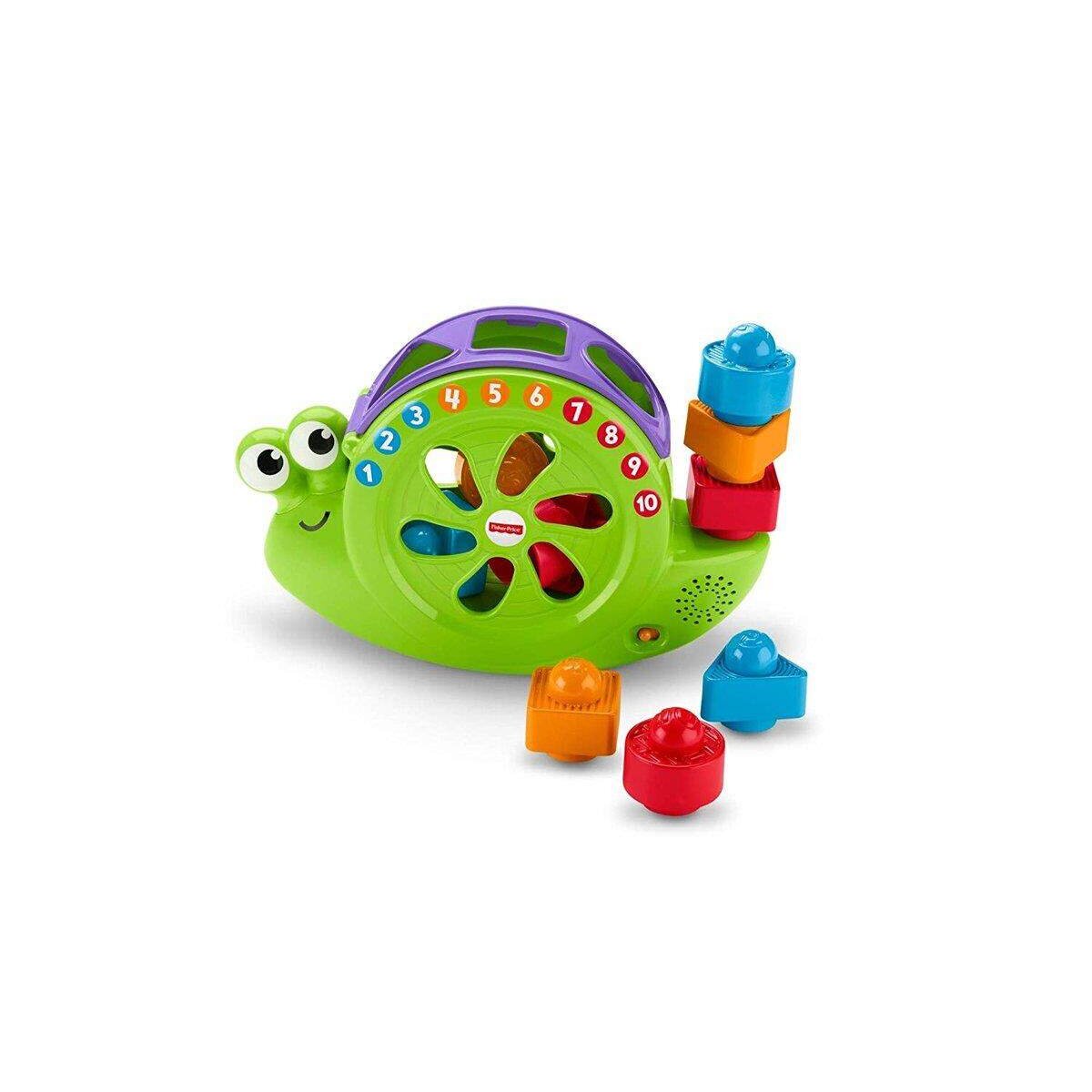 Fisher-Price Babys Musik Schnecke, Steckspielzeug, Stapelspiel
