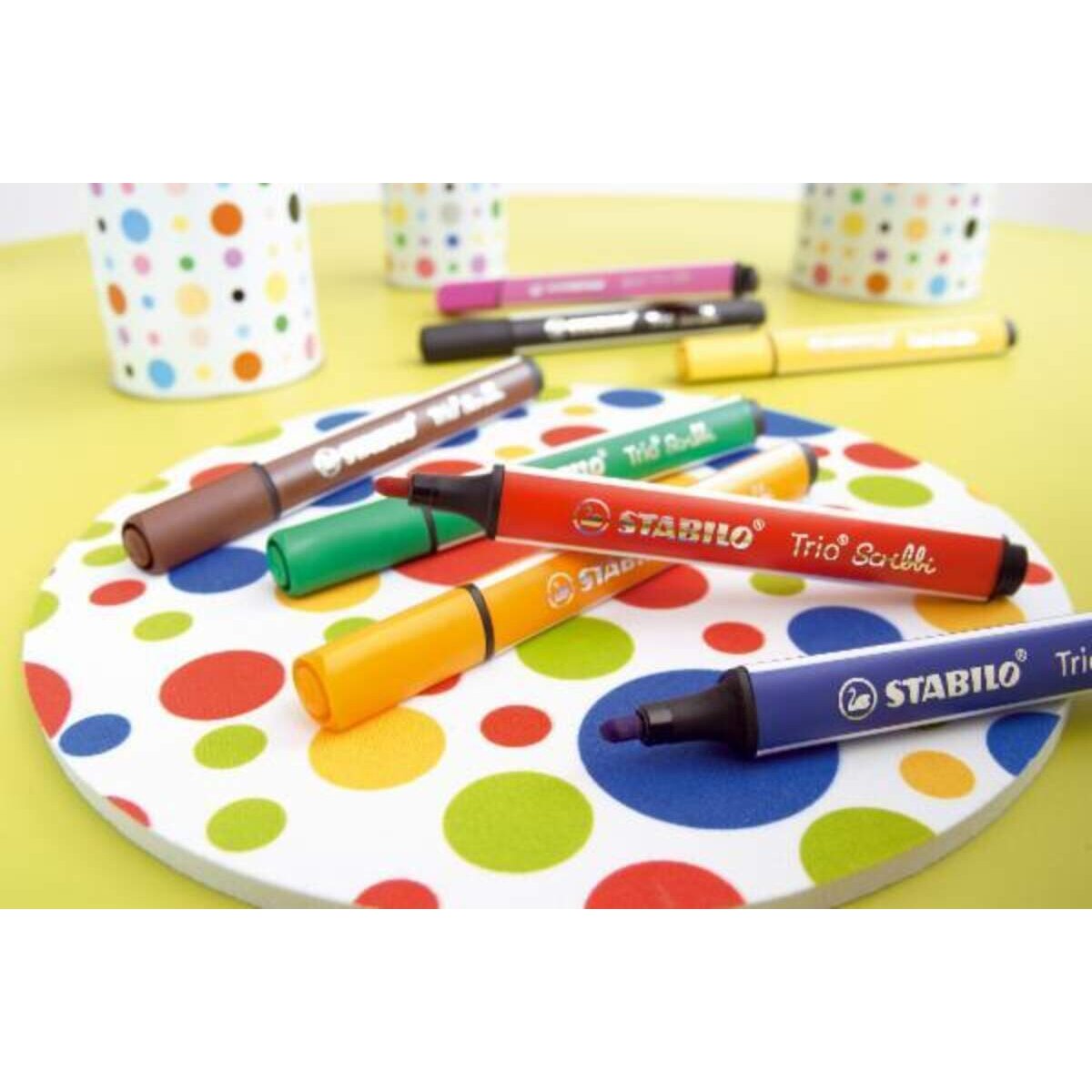 Gefederter Dreikant-Filzstift - STABILO Trio Scribbi - Einzelstift - hellbraun