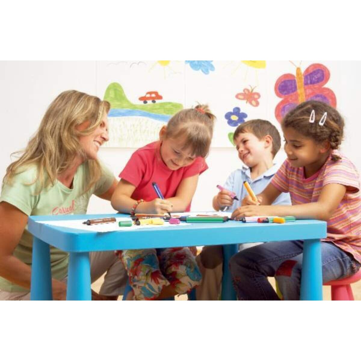 Gefederter Dreikant-Filzstift - STABILO Trio Scribbi - Einzelstift - hellbraun