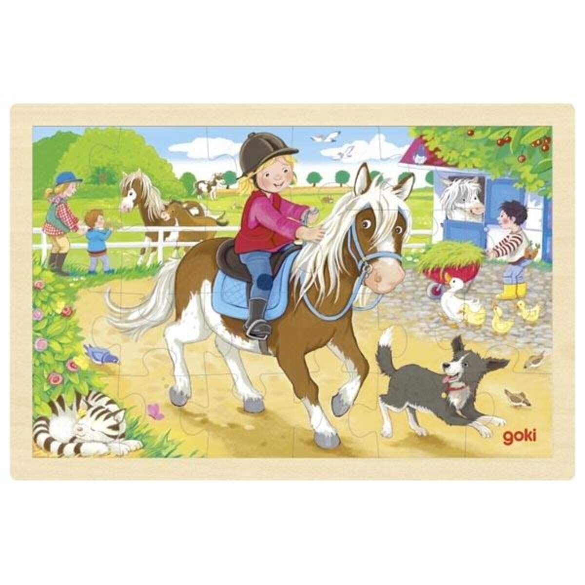 goki Einlegepuzzle Ponyhof
