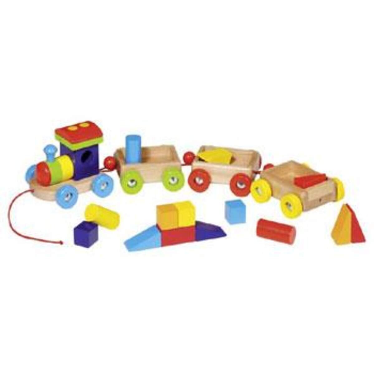 goki Holz Zug Orlando mit 14 Bausteinen