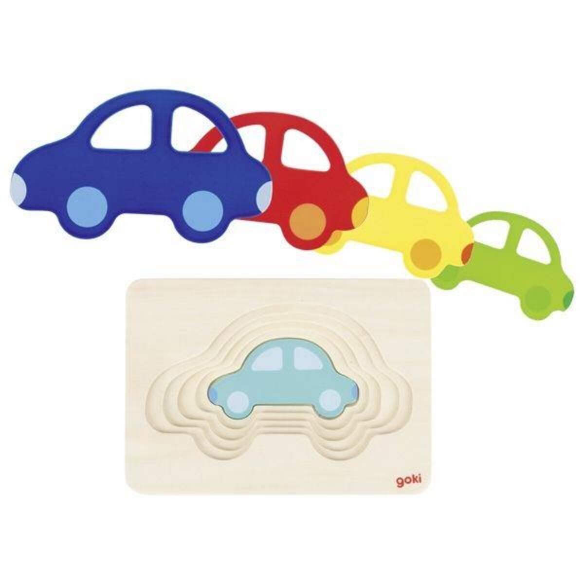 goki Schichtenpuzzle Auto, 5 Teile