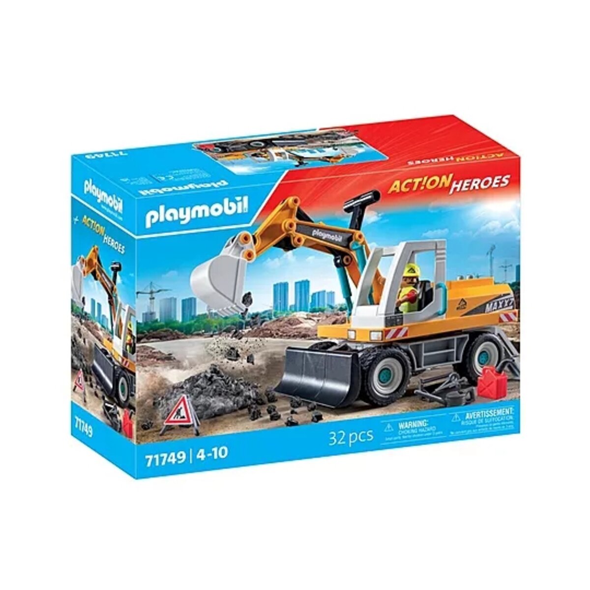 PLAYMOBIL® 71749 Act!on Heros Großer Bagger