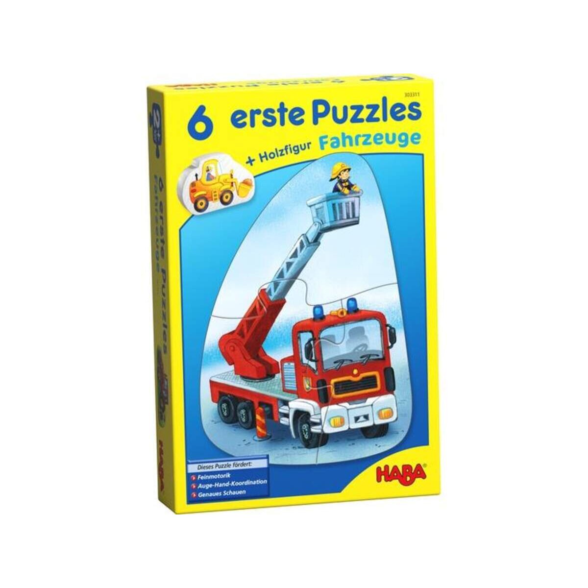 HABA 303311 6 erste Puzzles Fahrzeuge