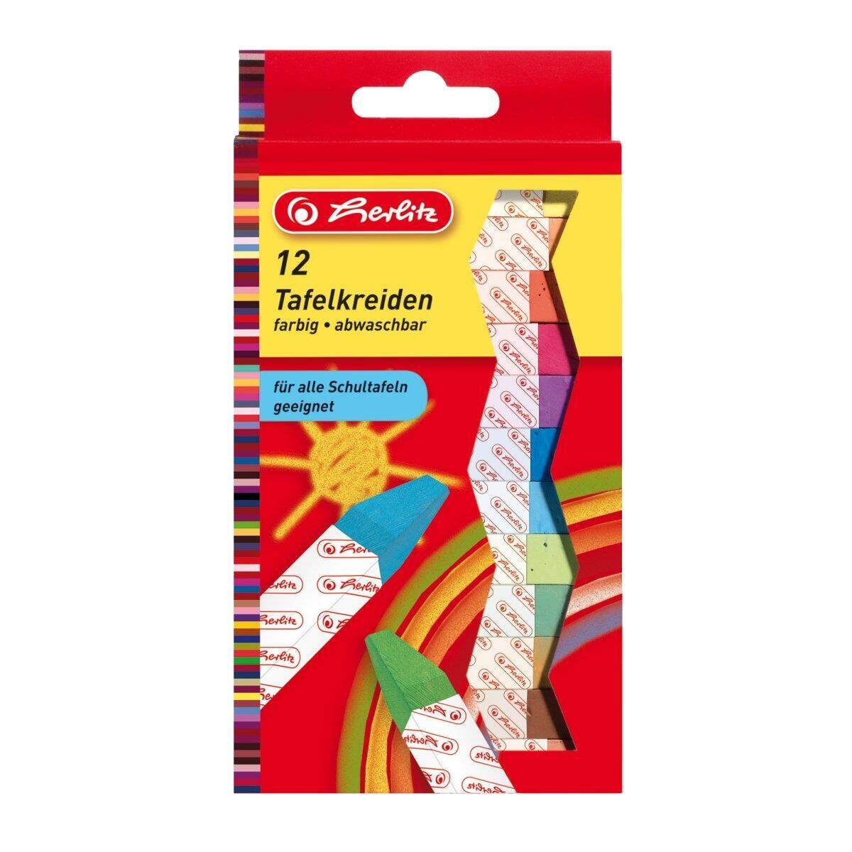 Herlitz Tafelkreide 12er farbig