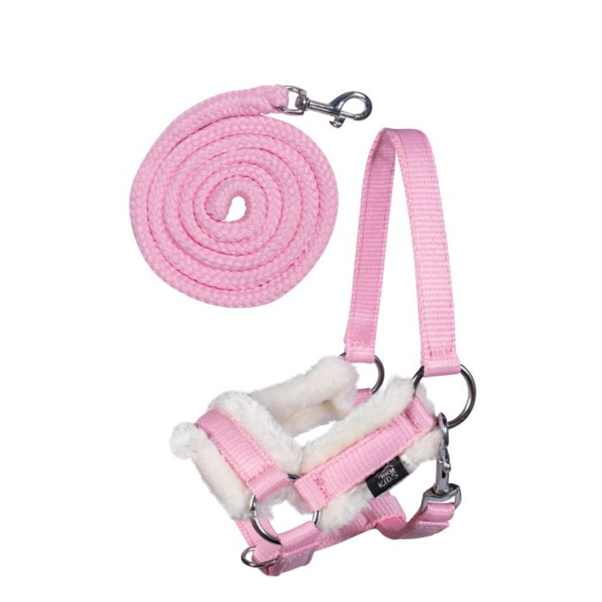 HKM Hobby Horsing Halfter und Strick rosa
