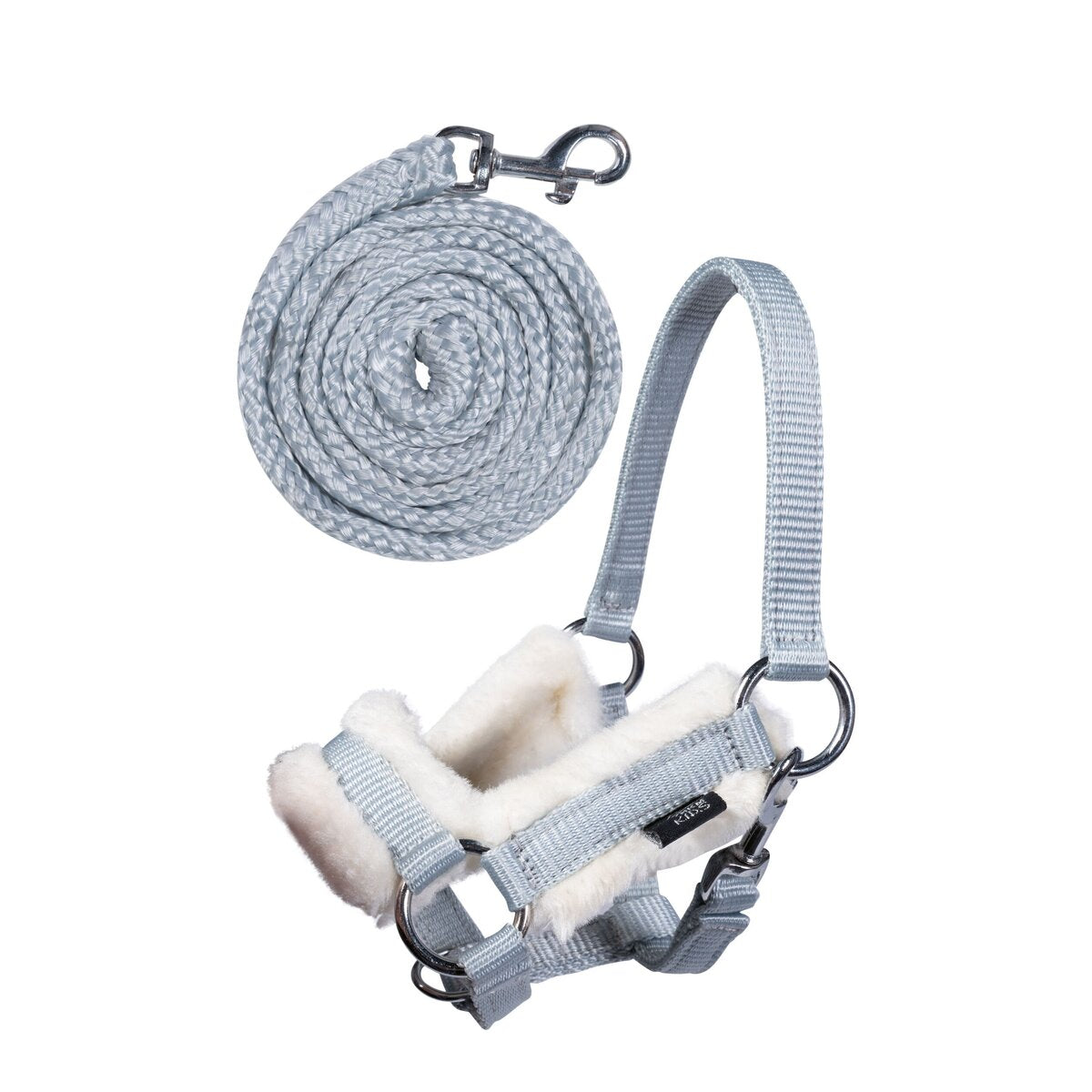 HKM Hobby Horsing Halfter und Strick grau