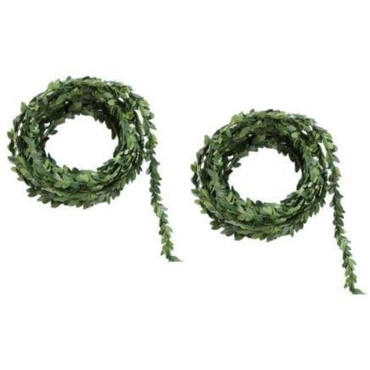 hobbyfun Buchsgirlande grün, 5 m, 2er Packung