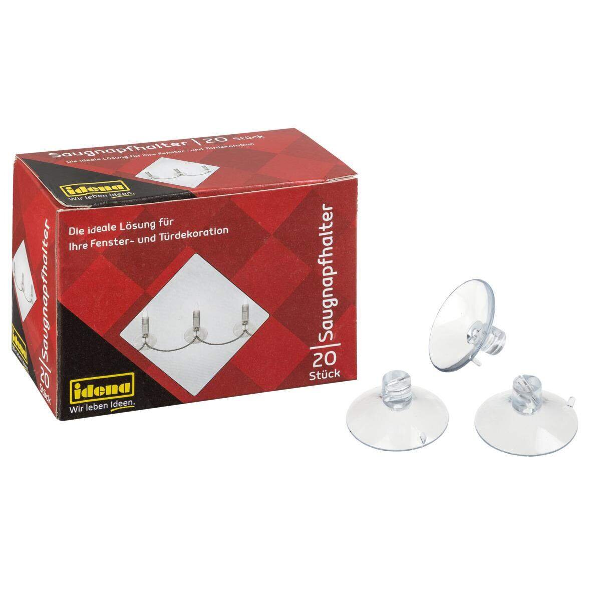 Idena Saugnapfhalter für Lichterketten- und Netze, 20 Stück