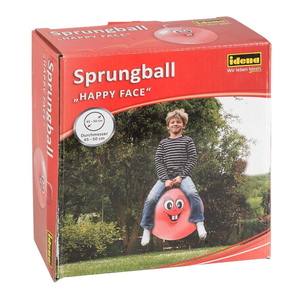 Idena Sprungball Happy Face, rot