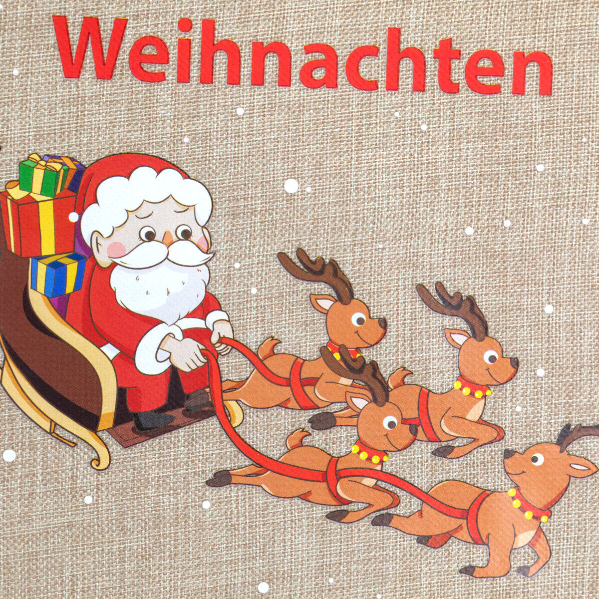 Idena Weihnachtsstrumpf Motiv Weihnachtsmann, ca. 31x46cm