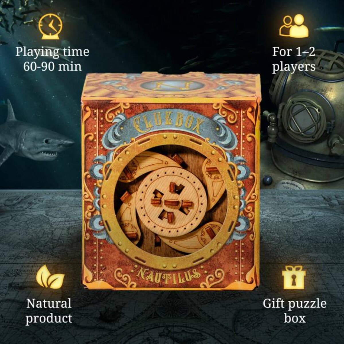iDventure Cluebox Escape Room in einer Box. Captain Nemo's Nautilus