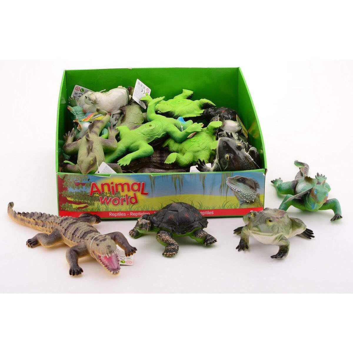 Johntoy Animal World Reptilien, soft, 14-37 cm. 6-fach