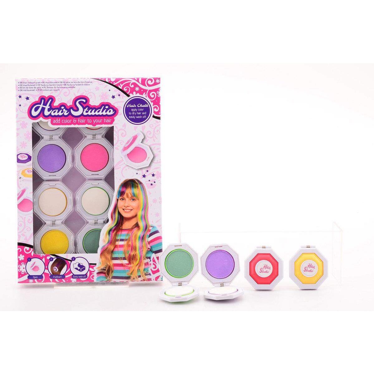 Johntoy Haarekreide bunt, 4er Set