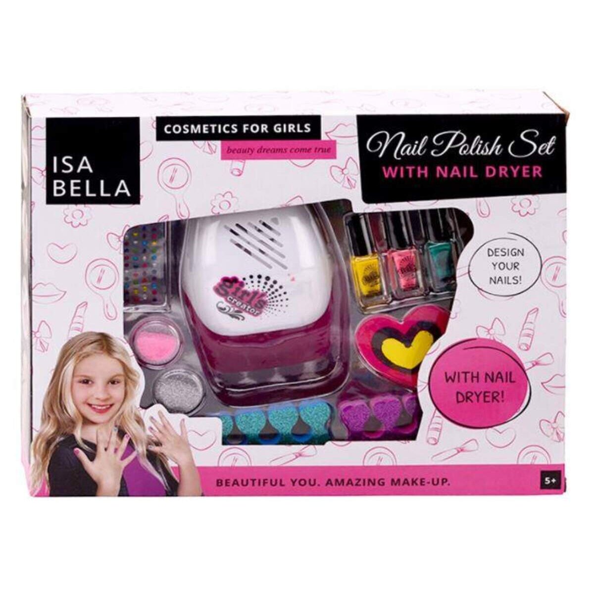 JohnToy Isabella Nagellack Set mit Nageltrockner
