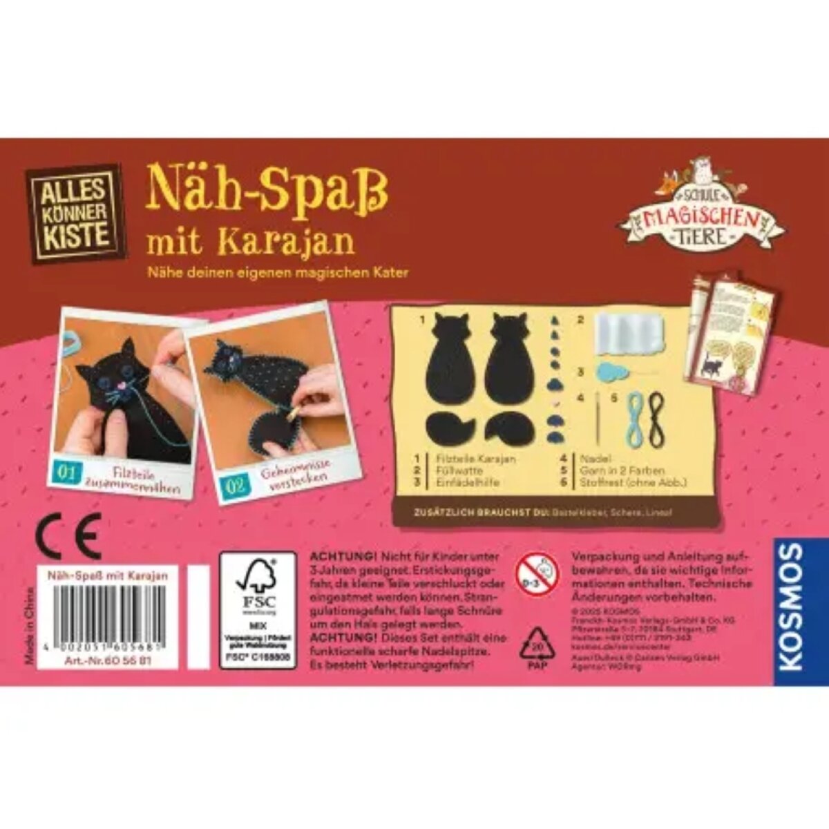 KOSMOS Die Schule der magischen Tiere Nähspaß mit Karajan