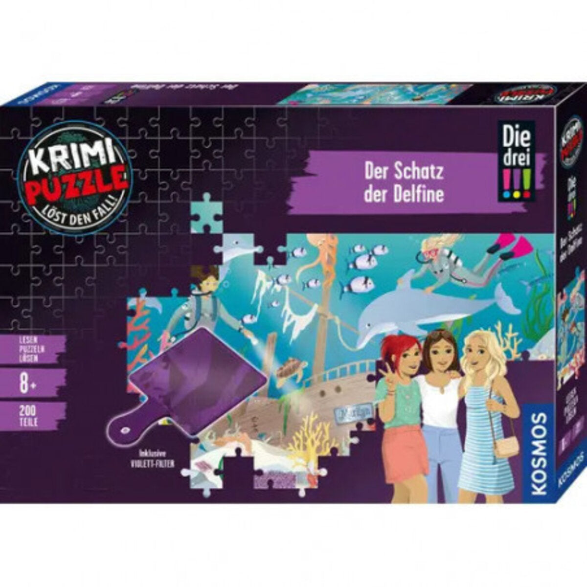 KOSMOS Krimi-Puzzle: Die drei !!! - der Schatz der Delfine