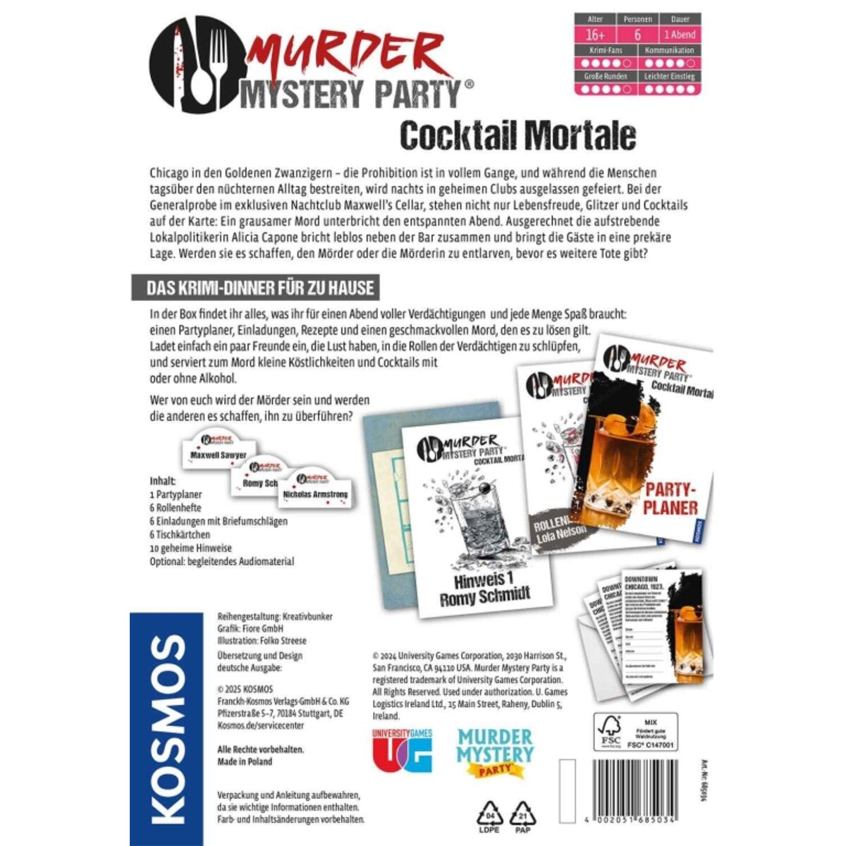 KOSMOS Murder Mystery Party - Cocktail Mortale