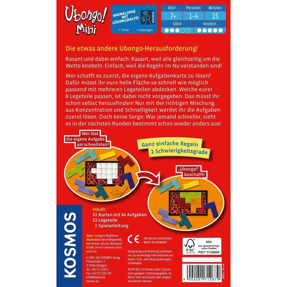 KOSMOS Ubongo Mini - Mitbringspiel