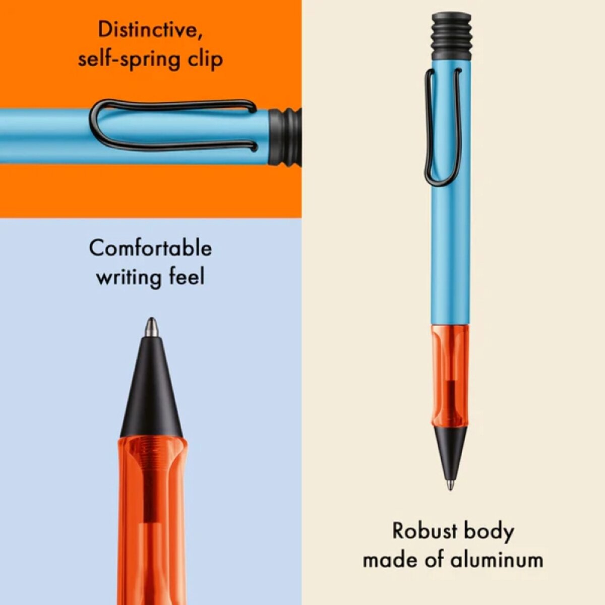 LAMY AL-star leichter Kugelschreiber denim Aluminium Minenstärke M schwarz