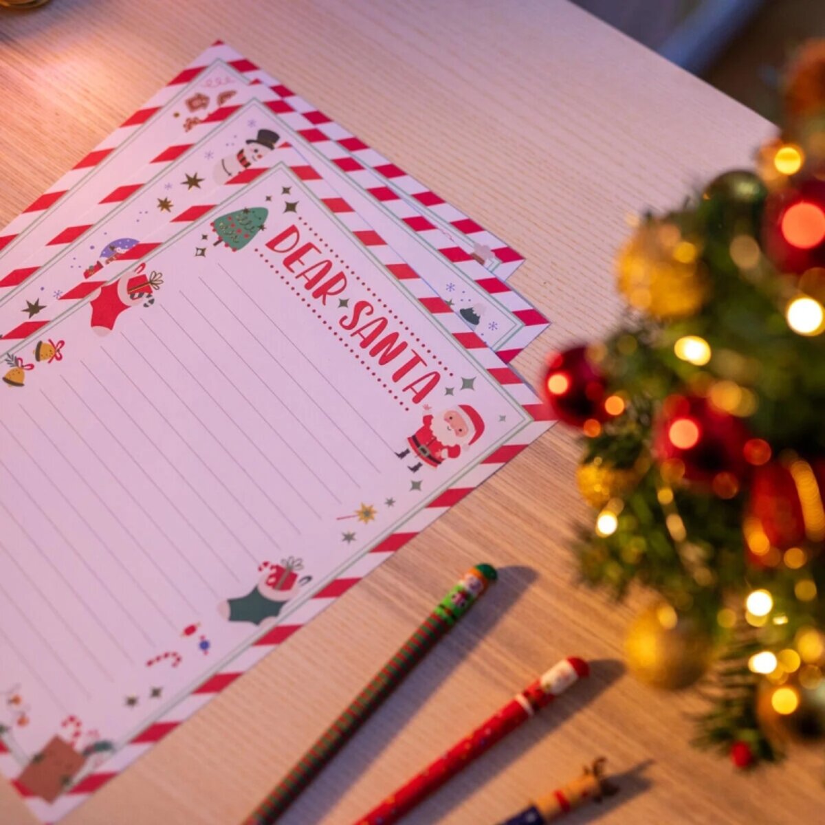 Legami Set Briefe Postkarte an den Weihnachtsmann Dear Santa