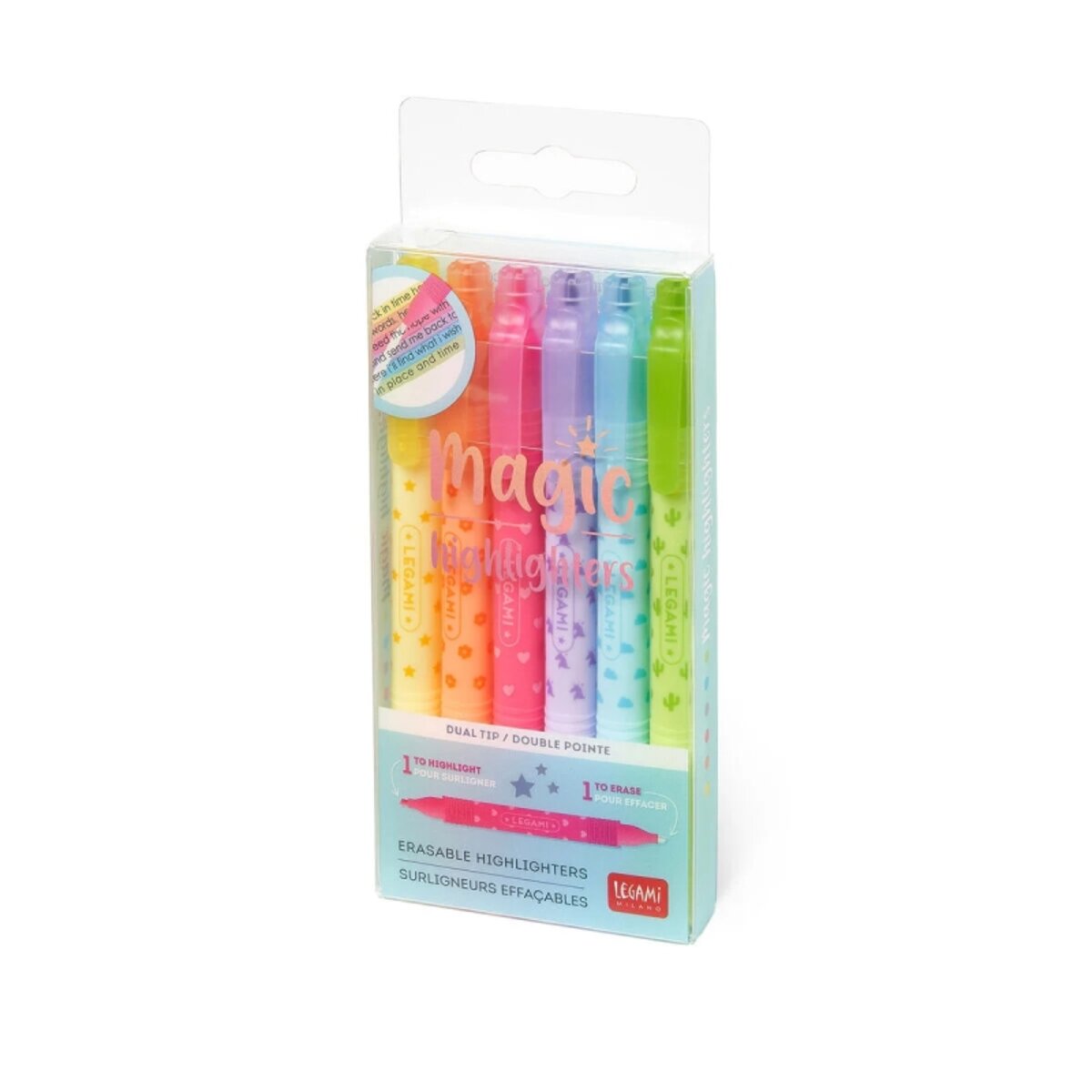 Legami Set mit 6 löschbaren Textmarkern - Magic Highlighters