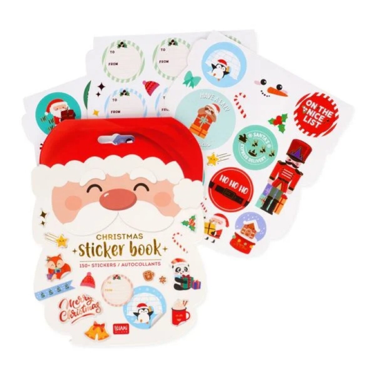 Legami Stickerbuch Set mit 150 Aufklebern Santa Claus
