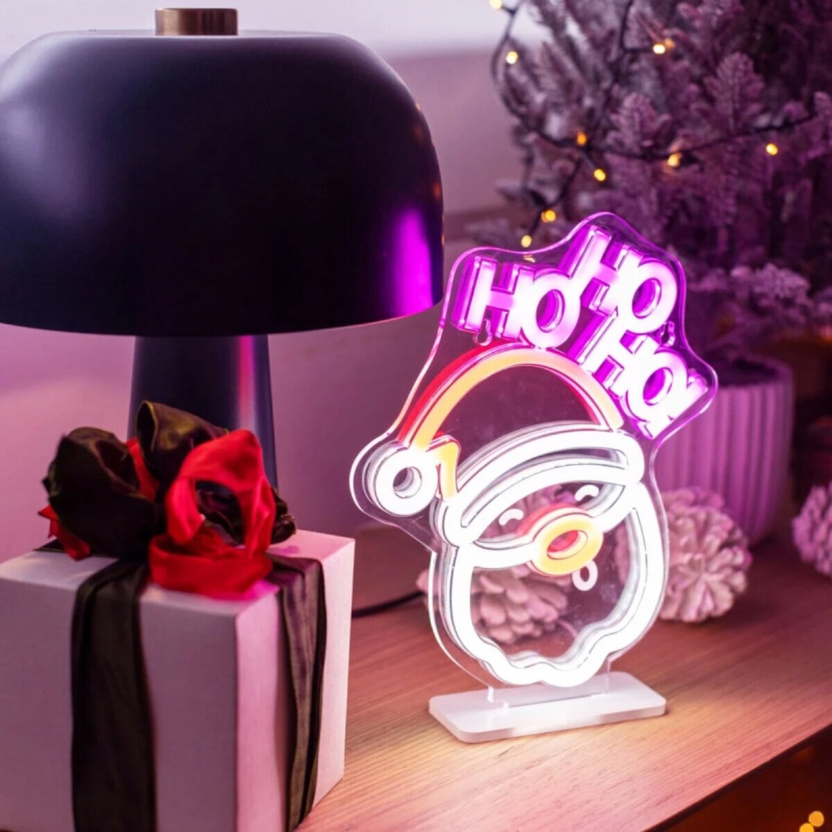 Legami USB-Lampe Weihnachtmann Neon Effekt 21 x 1,5 x 26,5 cm