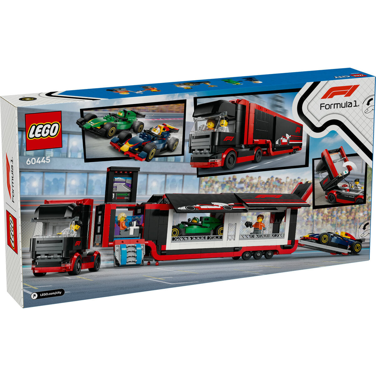 LEGO® City 60445 F1® Transporter mit RB20 & AMR24 F1® Rennautos