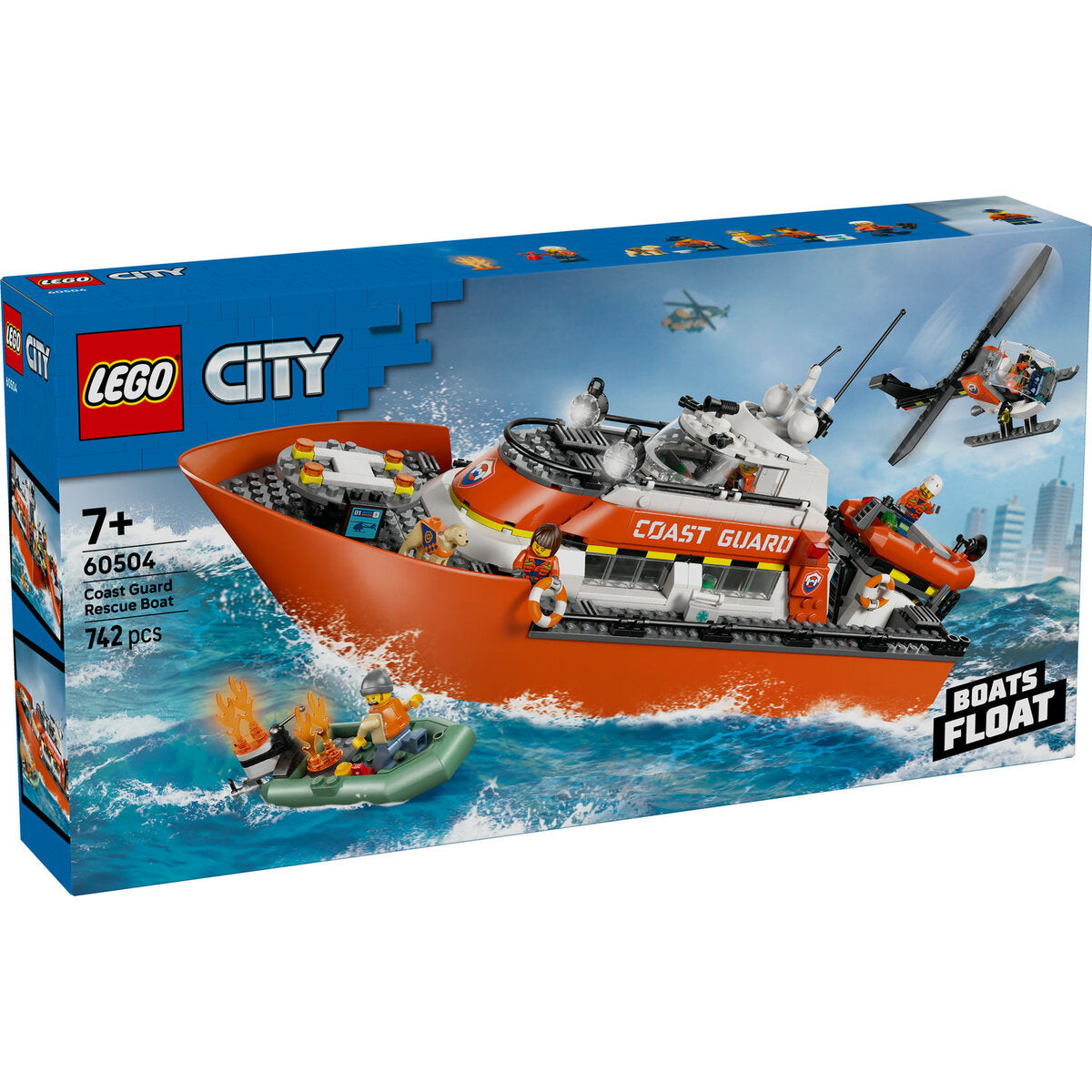 LEGO® City 60504 Rettungsboot der Küstenwache mit Hubschrauber