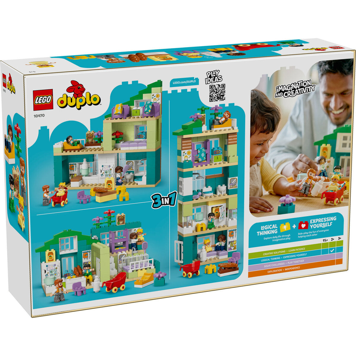 LEGO® DUPLO® Town 10470 Modernes Familienhaus mit Figuren – 3-in-1-Set