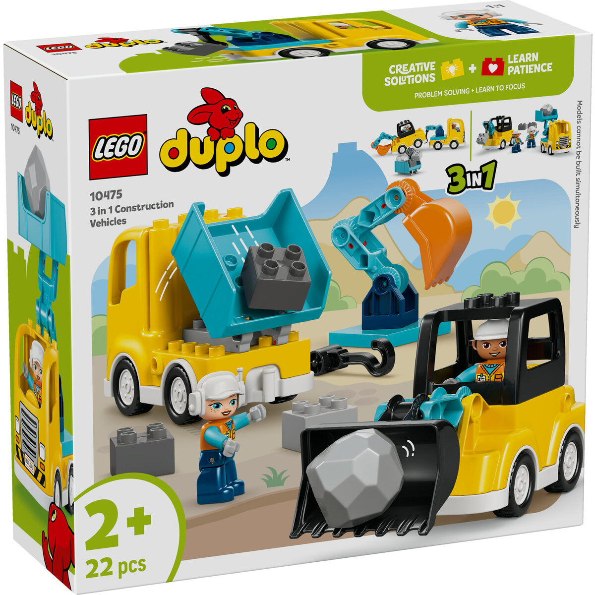 LEGO® DUPLO® Town 10475 Baufahrzeuge – 3-in-1-Set