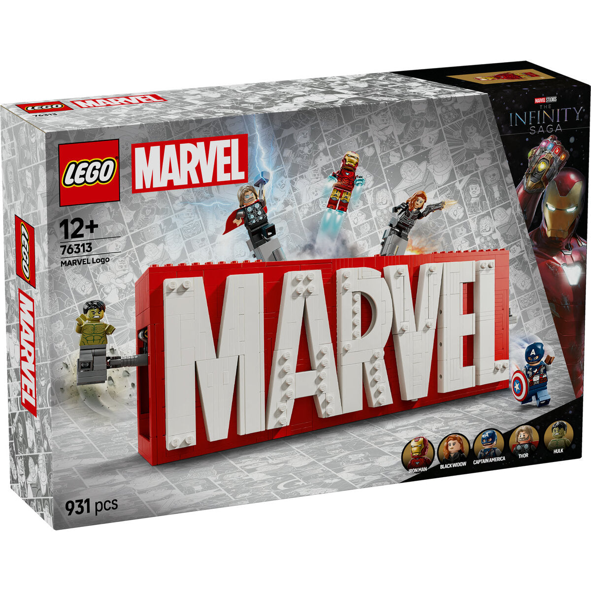 LEGO® Marvel Super Heroes 76313 MARVEL Logo & Minifiguren