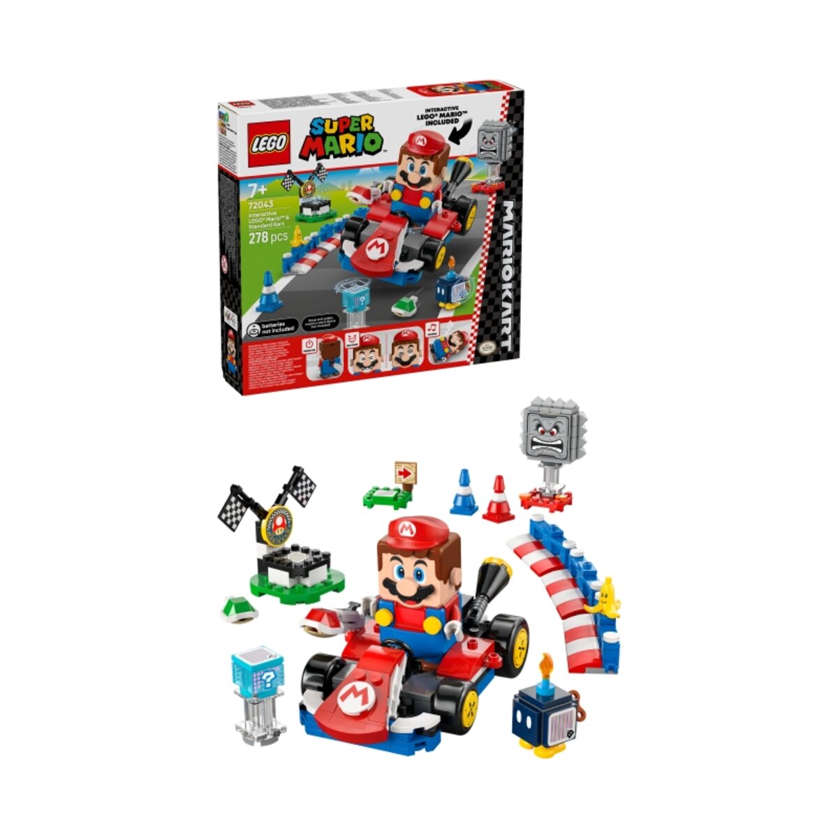 LEGO® Super Mario 72043 Mario Kart™ – Interaktiver LEGO® Mario™ & Standard-Kart