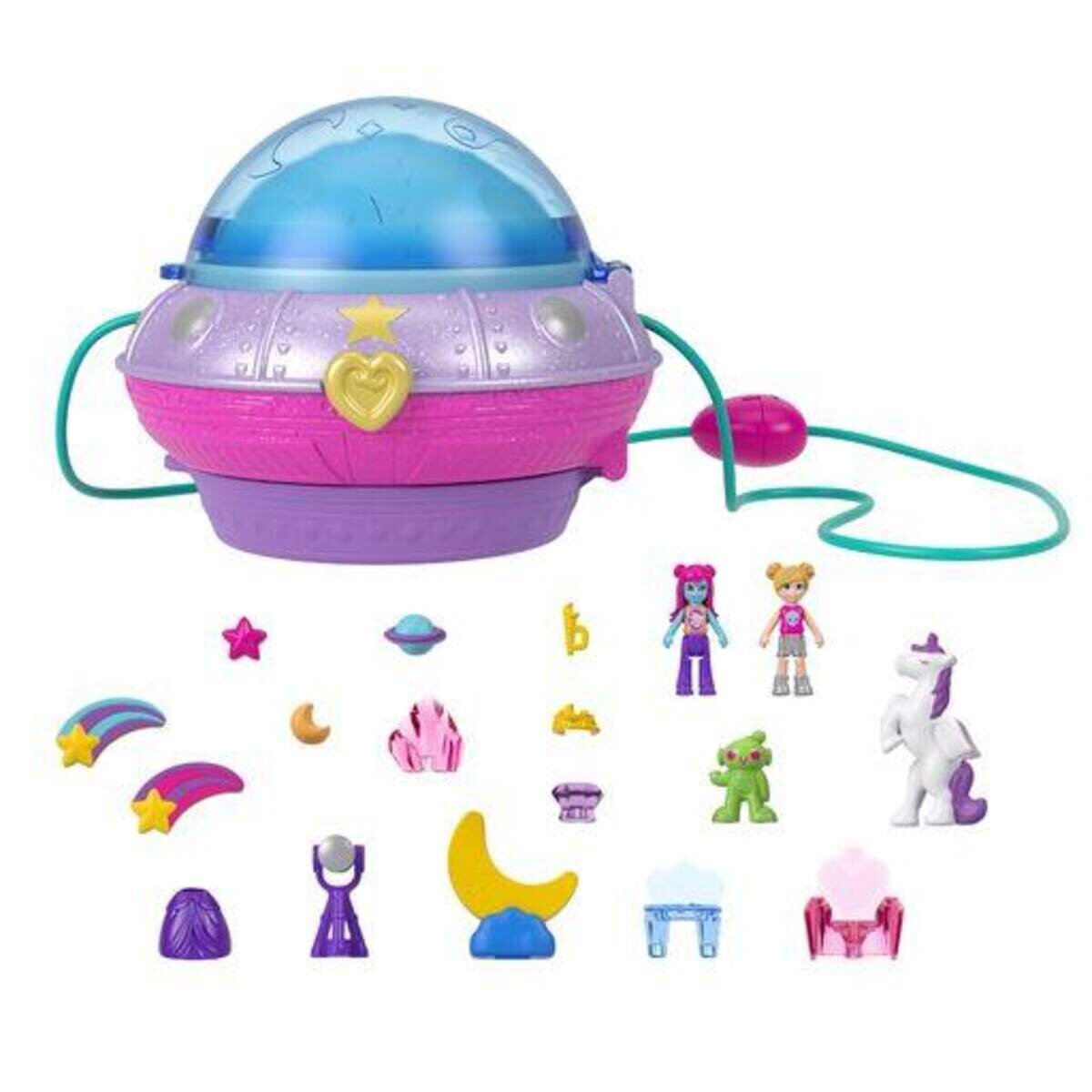 Mattel Polly Pocket Doppelspaß Prinzessinnen-Ufo Schatulle