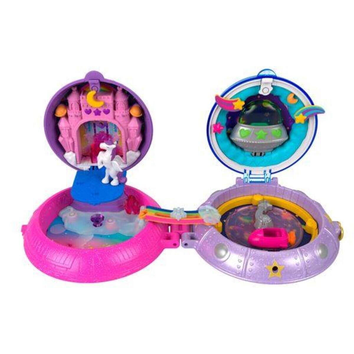 Mattel Polly Pocket Doppelspaß Prinzessinnen-Ufo Schatulle