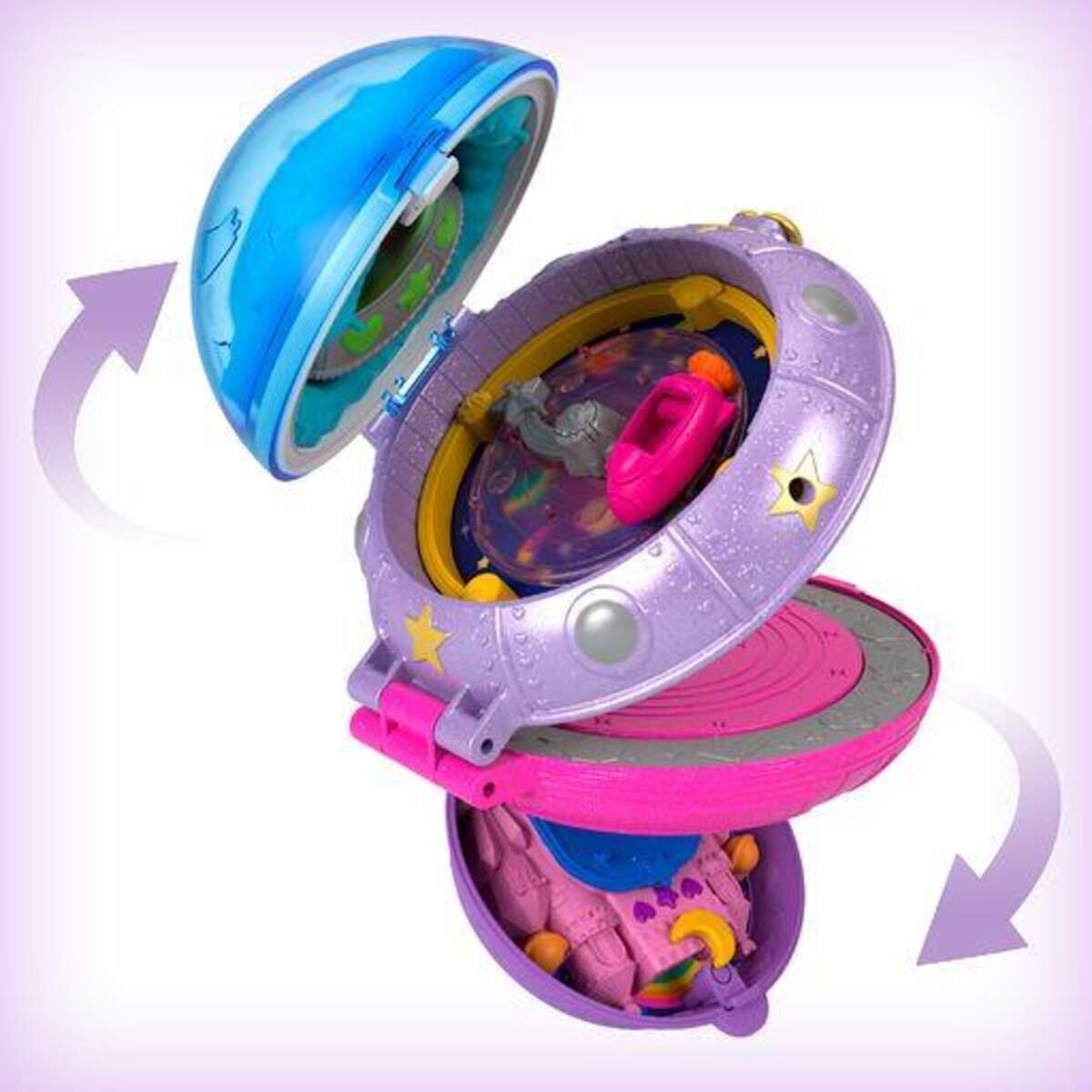 Mattel Polly Pocket Doppelspaß Prinzessinnen-Ufo Schatulle