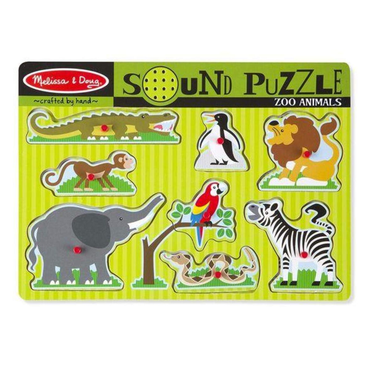 Melissa & Doug Soundpuzzle Zootiere, 8 Teile