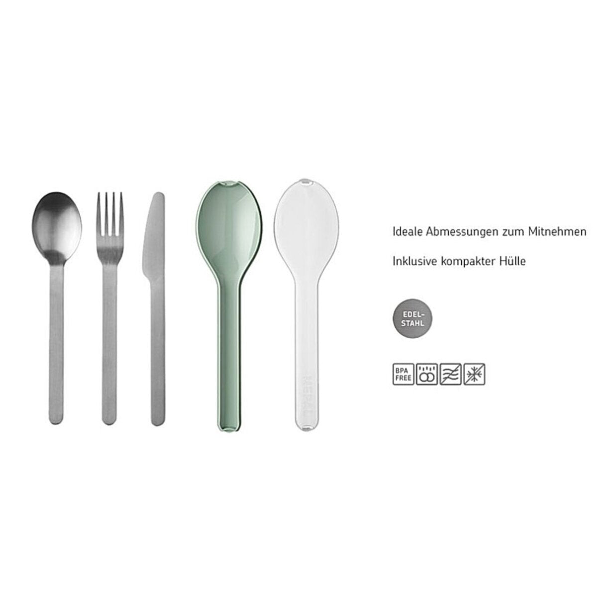 Mepal Besteck-Set Ellipse 3-teilig - Nordic black