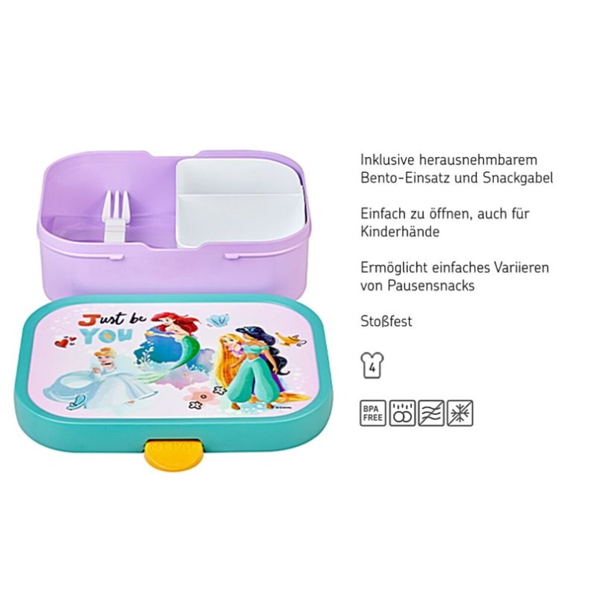 Mepal Brotdose Campus mit Bento-Einsatz - Disney Princess