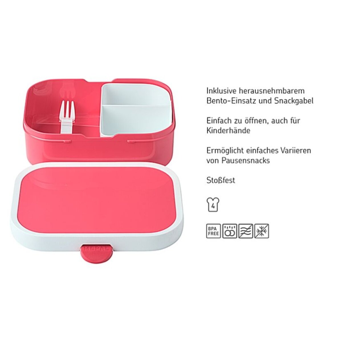 Mepal Brotdose Campus mit Bento-Einsatz - pink