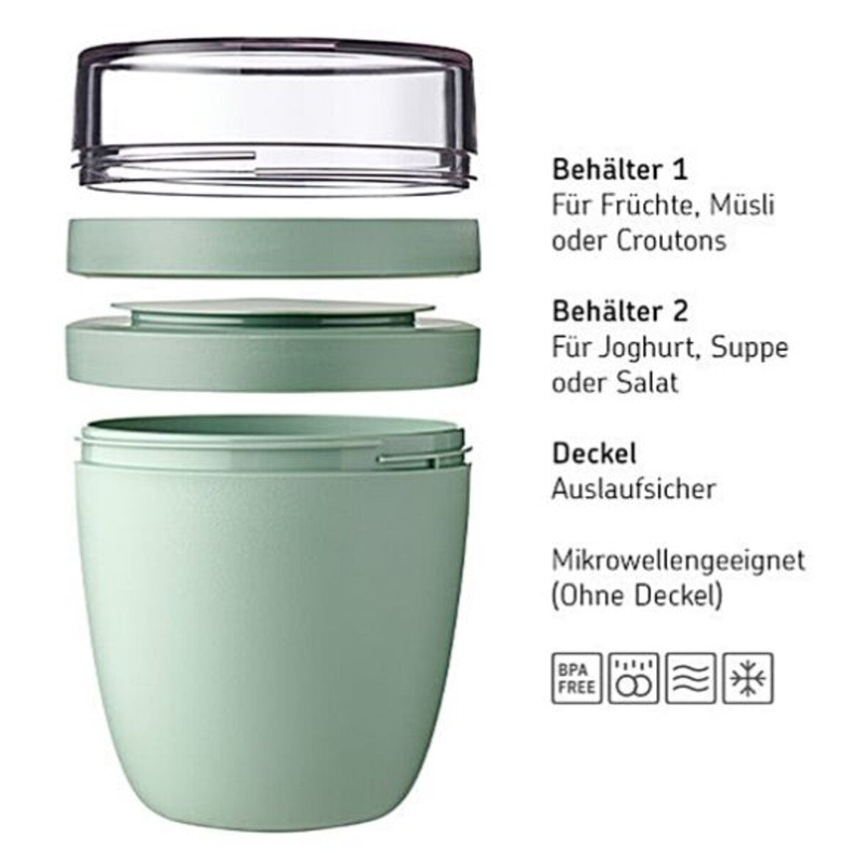 Mepal Lunchpot Ellipse - Vivid blue