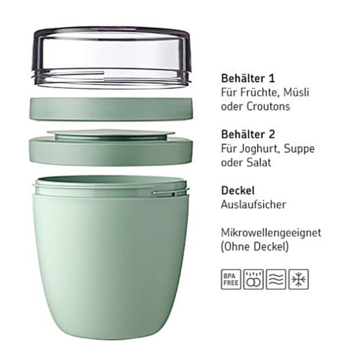 Mepal Lunchpot Ellipse - Nordic black