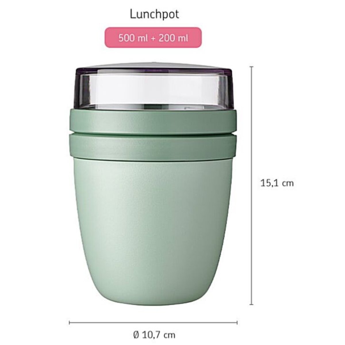 Mepal Lunchpot Ellipse - Nordic black