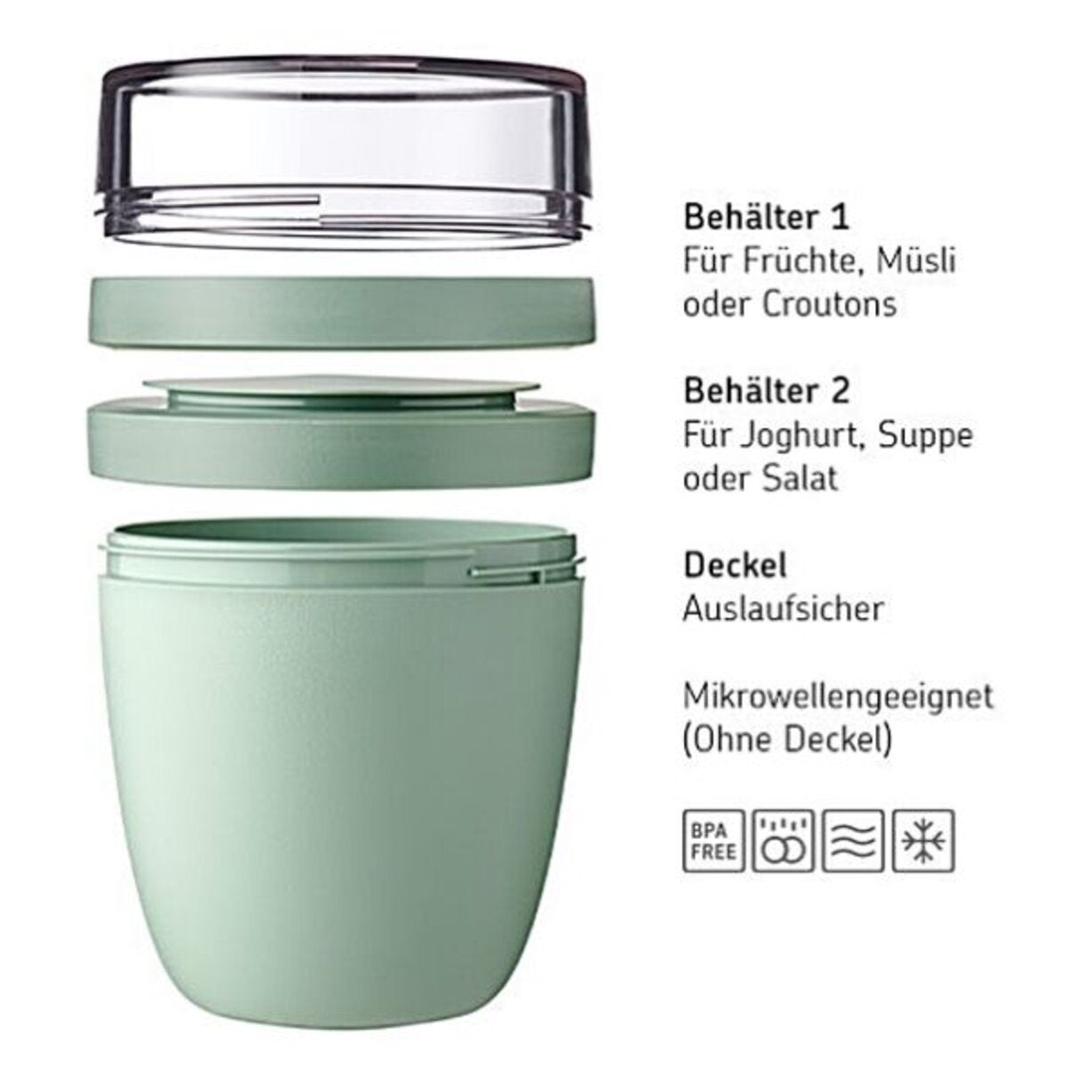 Mepal Lunchpot Ellipse mini - Nordic black