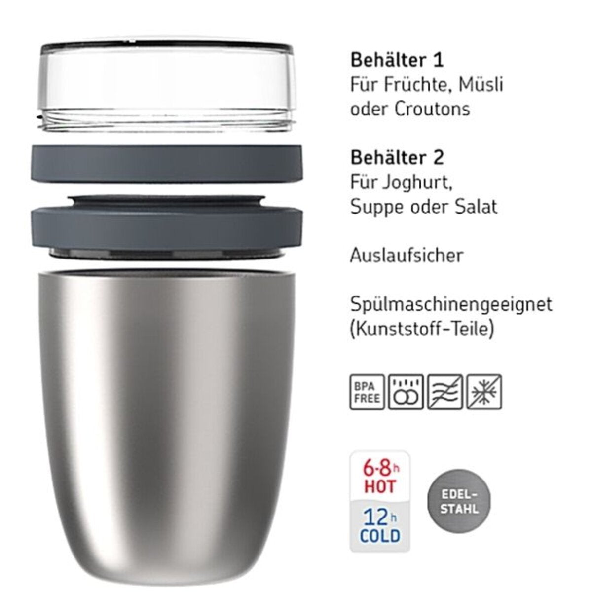 Mepal Thermo-Lunchpot Ellipse - Nordic denim