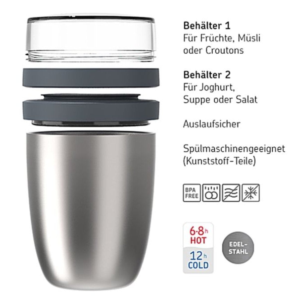 Mepal Thermo Lunchpot Ellipse - titanium