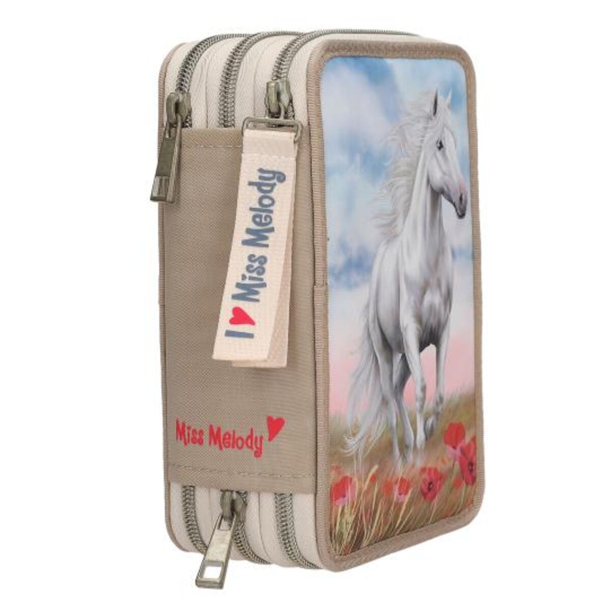 Depesche Miss Melody 3 Fach Federtasche POPPY SAND